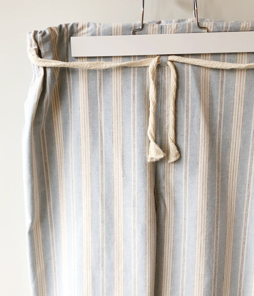 FUMIKA_UCHIDA/Striped Flannel/PAJAMA PANTS(SKYBLUE)