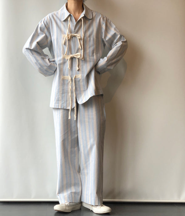 FUMIKA_UCHIDA/Striped Flannel/PAJAMA PANTS(SKYBLUE)