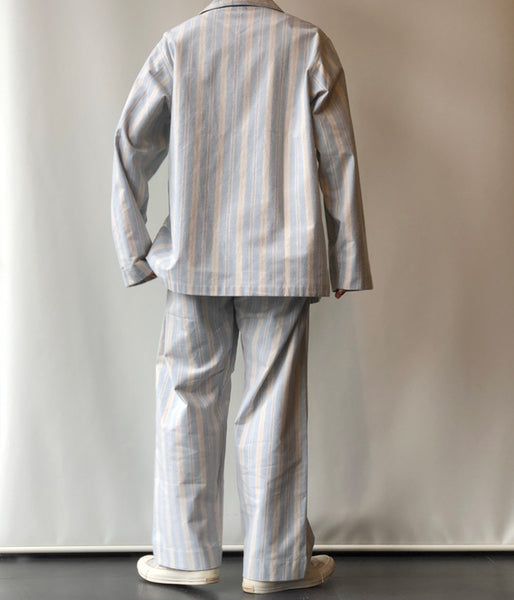 FUMIKA_UCHIDA/Striped Flannel/PAJAMA TOP(SKYBLUE)