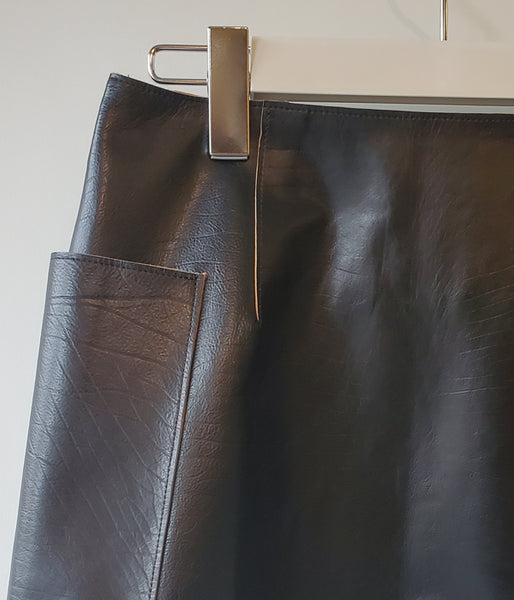 FUMIKA_UCHIDA/Buffalo Leather/POCKET SKIRT(BLACK/size36)