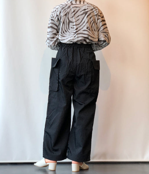 PHEENY/NYLON TAFFETA MILITARY PANTS(BLACK)