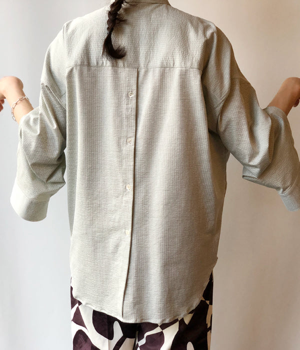 pheeny Cotton linen stripe shirt