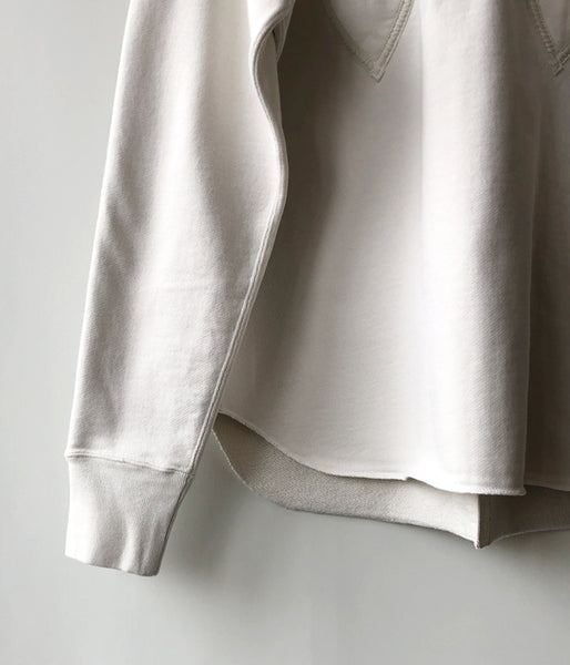 FUMIKA_UCHIDA/Defatted Fleece BACK OPEN SWEAT TOP(SOY)