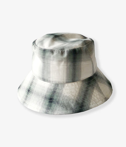 PHEENY/RAYON OMBRE CHECK BUCKET HAT(GREEN)