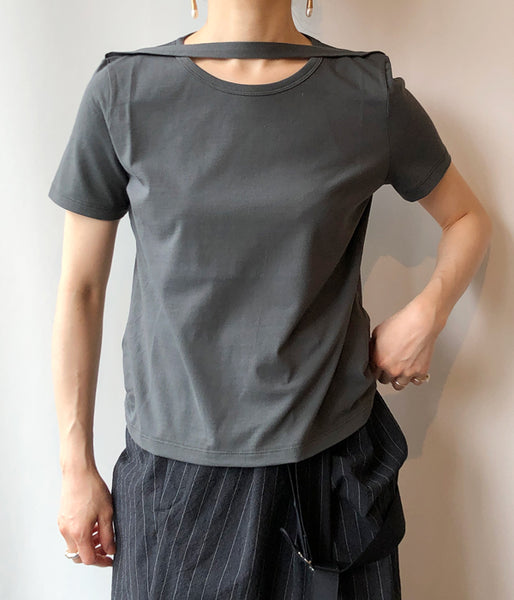 FUMIKA_UCHIDA/BONDAGE CHIBI SHORT-SLEEVE T-SHIRT(CHARCOAL)