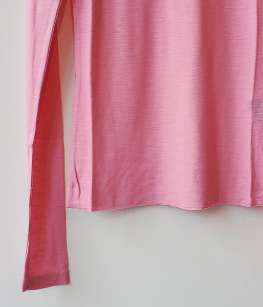 PHEENY/WOOL CIRCULAR RIB CREW NECK(PINK)