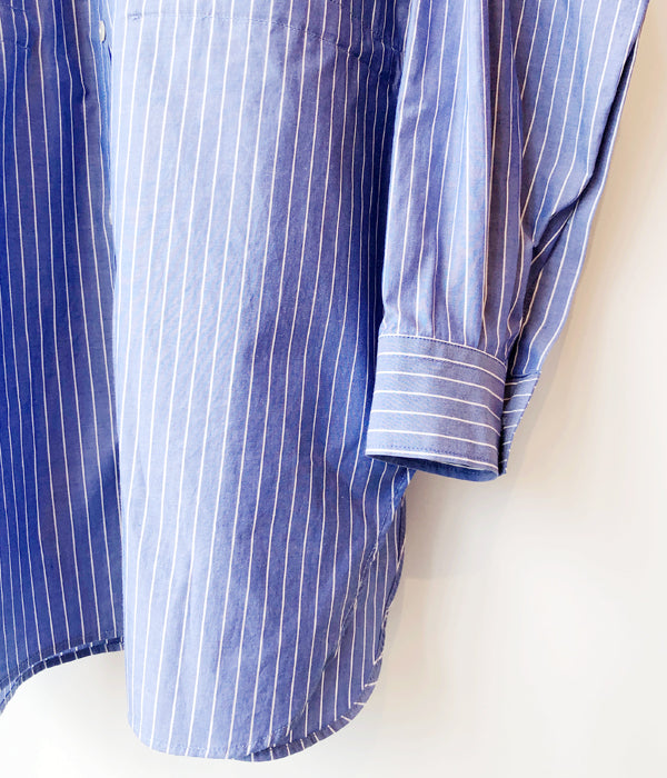 pheeny ストライプ　オーバーシャツ PHEENY/TYPEWRITER OVER SHIRT(STRIPE)