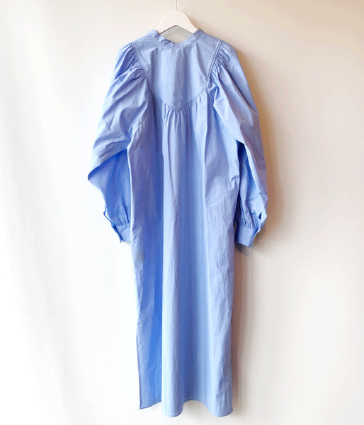 PHEENY/TYPEWRITER PUFF SLEEVE SHIRT DRESS(BLUE)