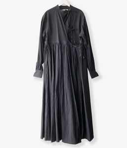 WRYHT/KNOTTED ASYMMETRY FRONT DRESS(BLACK)