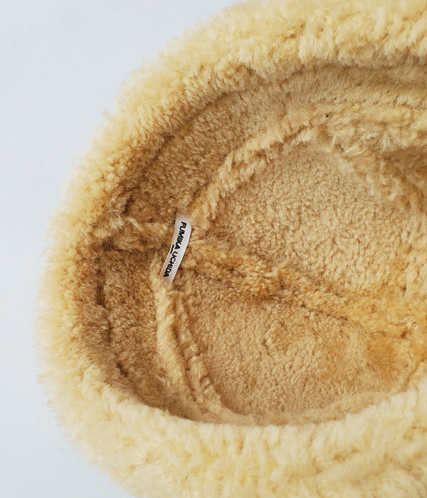 FUMIKA UCHIDA/MOUTON HAT ムートン FUMIKA_UCHIDA/MOUTON FISHERMAN HAT(BLACK/EGG)