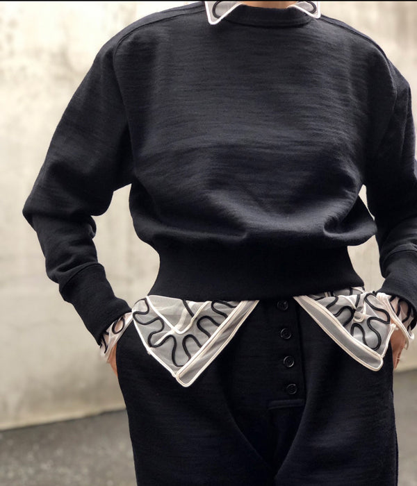 FUMIKA_UCHIDA/SWEAT SHIRT(BLACK）