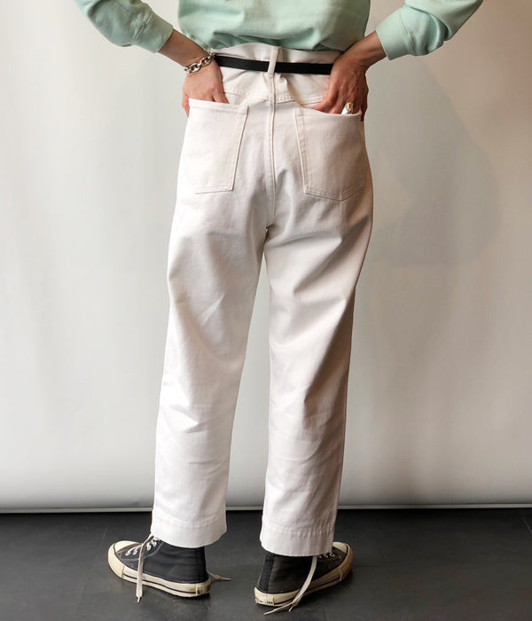 PHEENY/VINTAGE DRILL BIG JEANS(WHITE)