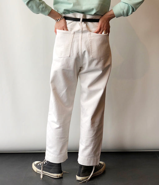 PHEENY/VINTAGE DRILL BIG JEANS(WHITE)