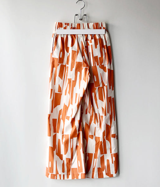 PHEENY/PRINT TYPEWRITER PAJAMAS PANTS(ORANGE)