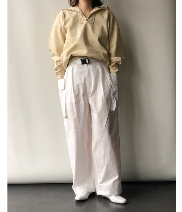PHEENY/COTTON NYLON DUMP MILITARY PANTS(WHITE)