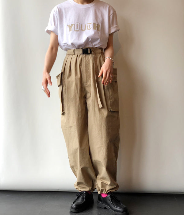 パンツ PHEENY  cotton nylon military pants PHEENY/COTTON NYLON DUMP MILITARY PANTS(BEIGE)