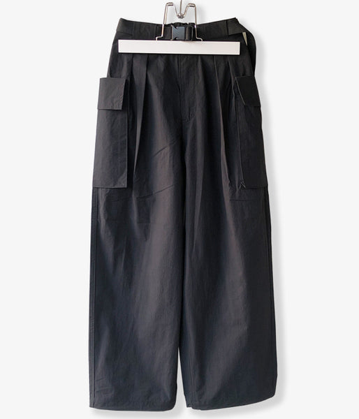 PHEENY/COTTON NYLON DUMP MILITARY PANTS(BLACK)