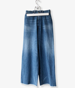 nowos/DENIM WIDE PANTS(INDIGO)