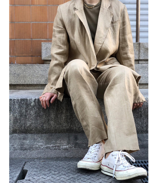 nowos/LINEN JACKET(BEIGE)