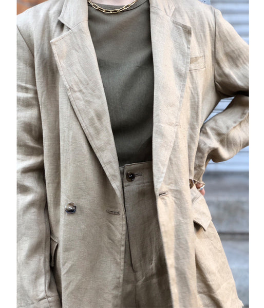 nowos/LINEN JACKET(BEIGE)