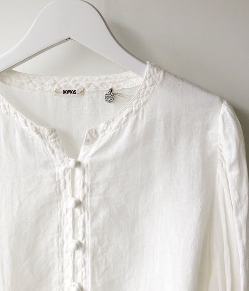 nowos/PUFF SLEEVE BLOUSE(WHITE)