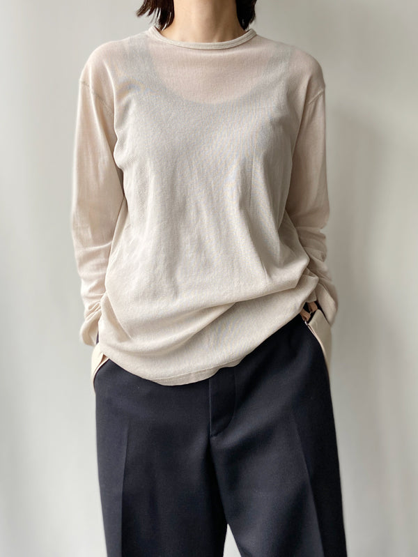 nowos/COTTON TULLE TOPS(SAND)