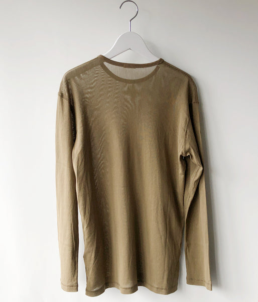 nowos/COTTON TULLE TOPS(KHAKI)