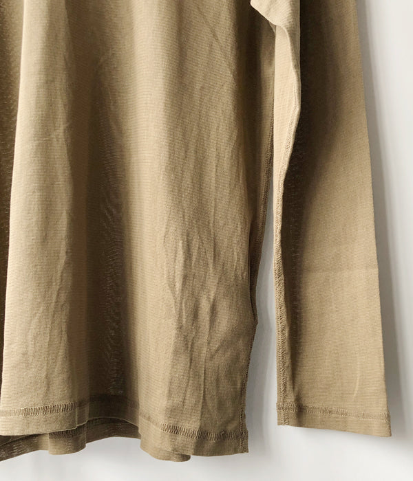 nowos/COTTON TULLE TOPS(KHAKI)