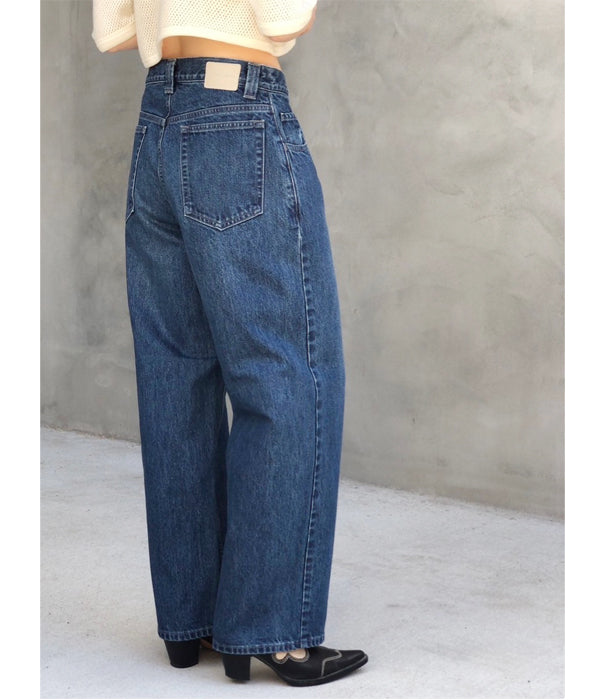 FUMIKA UCHIDA DENIM WIDE TAPERED PANTSCOTTON100%