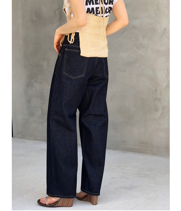 FUMIKA_UCHIDA/DENIM WIDE TAPERED PANTS(ONE WASHED)