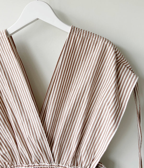 PHEENY/STRIPE DUMP ALL-IN-ONE(BROWN)