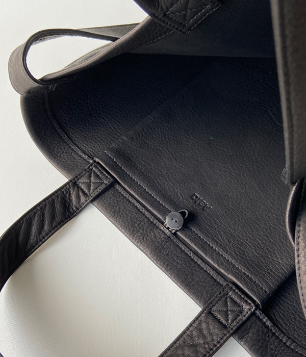 Aeta/DEER DOUBLE FACED SHOULDER TOTE L(BLACK)