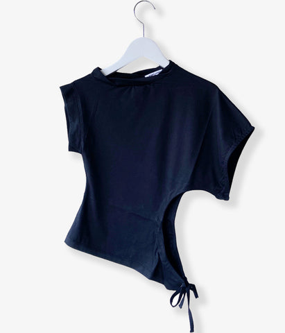 FUMIKA_UCHIDA/JERSEY SHORT SLEEVE TOP(BLACK)